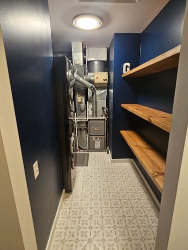 Customer photo review of Rustic Floating Shelves