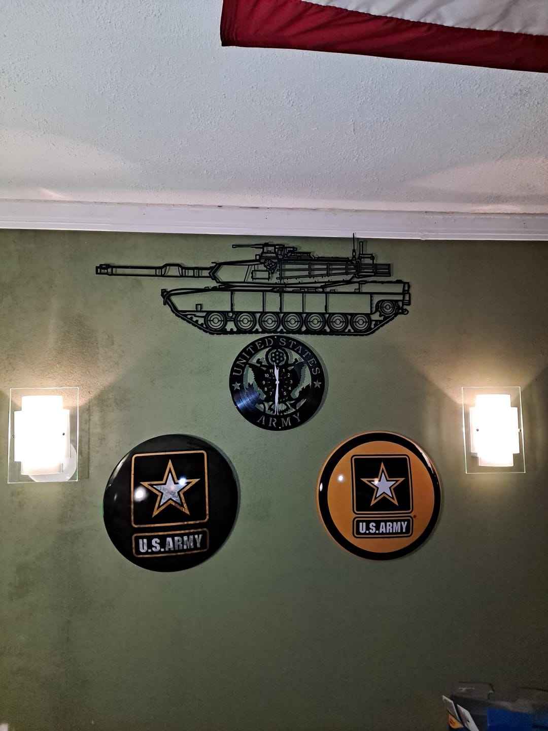 Customer photo review of M1A2 SEPv3 Abrams Silhouette Metal Wall Art