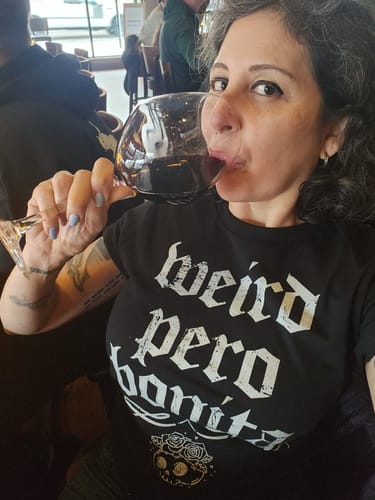 Customer photo review of Premium Bella Canvas Weird Pero Bonita OG T-shirt