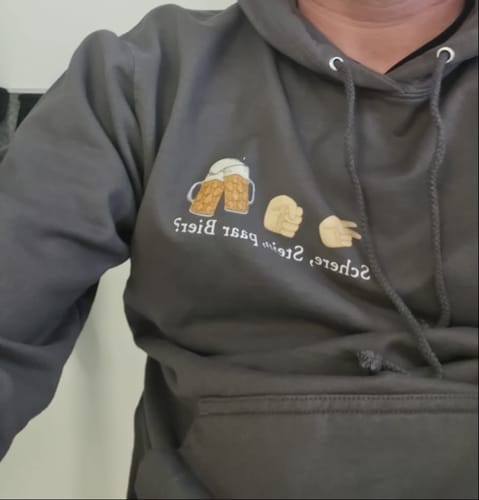Customer photo review of Schere, Stein, paar Bier? - Hoodie