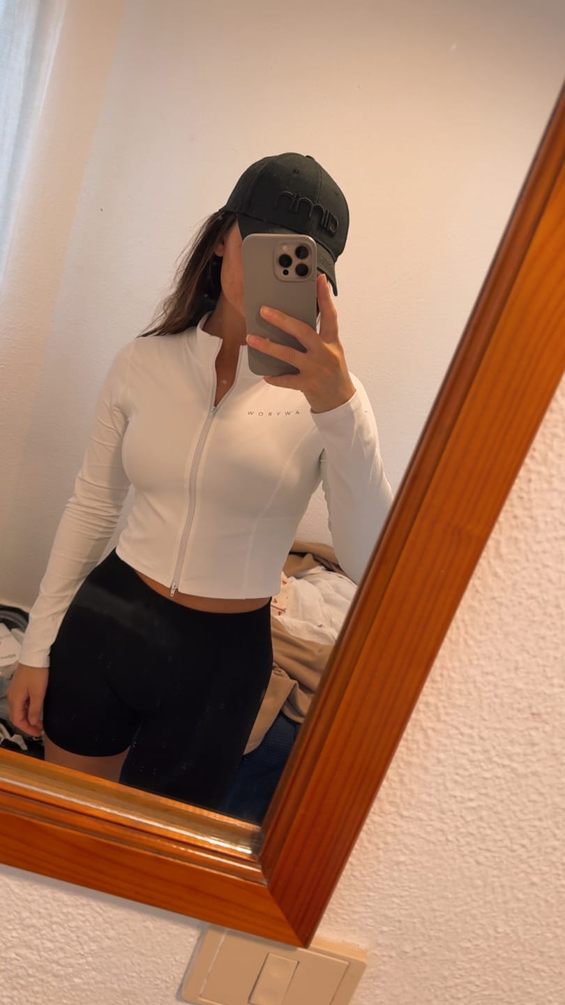 Customer photo review of White Soft Zip Jacket