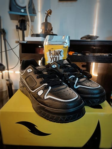 Customer photo review of NEBULA Galaxy Black Men's casual sneaker