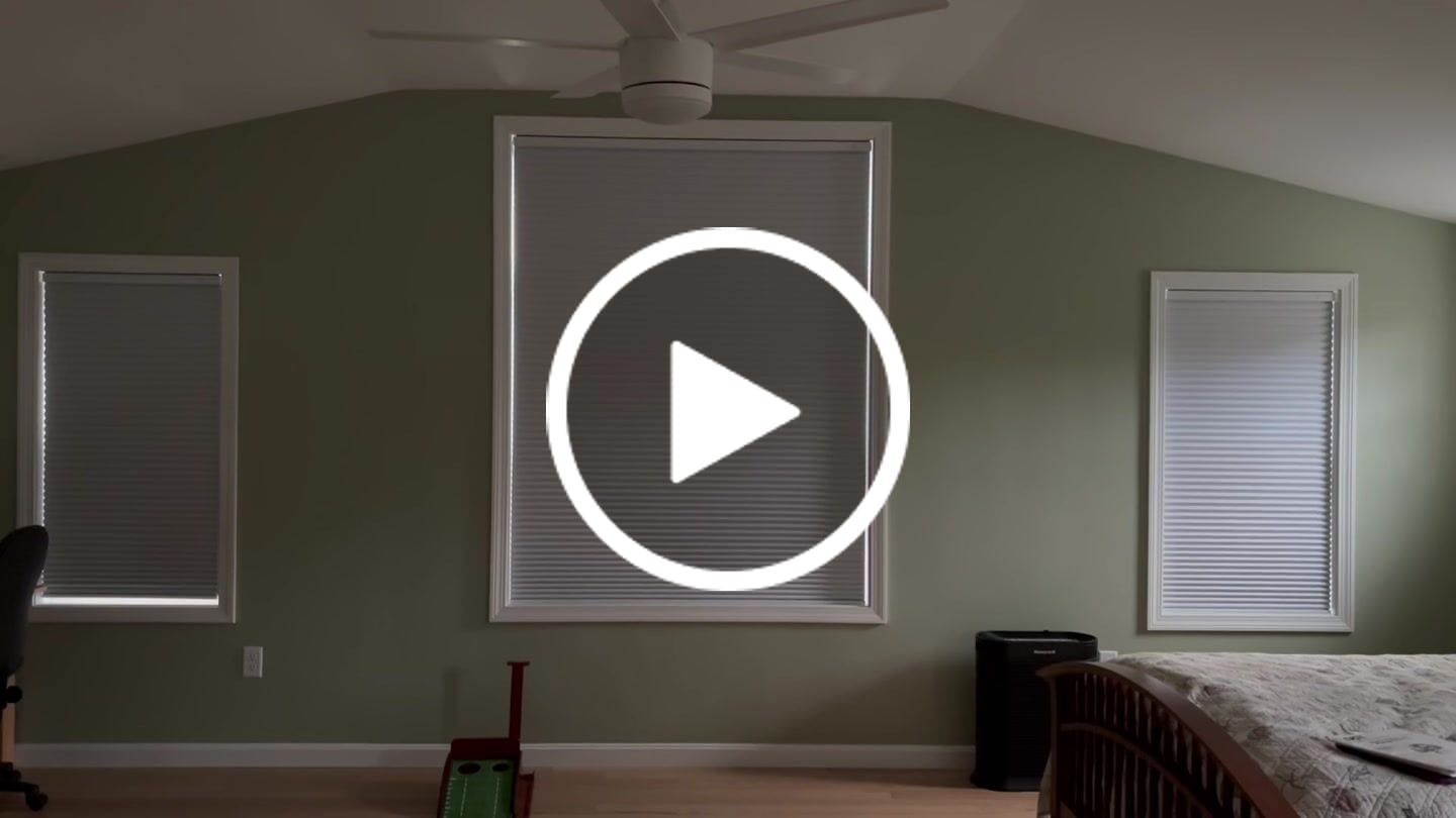 Customer video review of SmartWings Motorized Blackout Cellular Shades Nowa