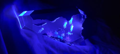 Customer photo review of Humpback Whale and Jellyfish Resin Night Light