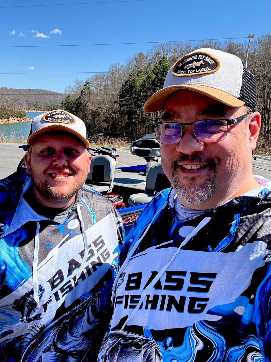 Customer photo review of Personalized Bass Fishing Jerseys, Bass Long Sleeve Tournament Fishing Shirts For Men | Blue Camo IPHW5833