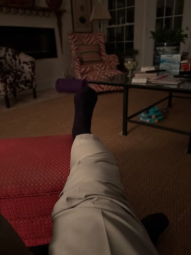 Customer photo review of Performance Eucalyptus Compression Socks