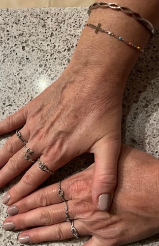 Customer photo review of To My Daughter Highs And Lows Wave Ring