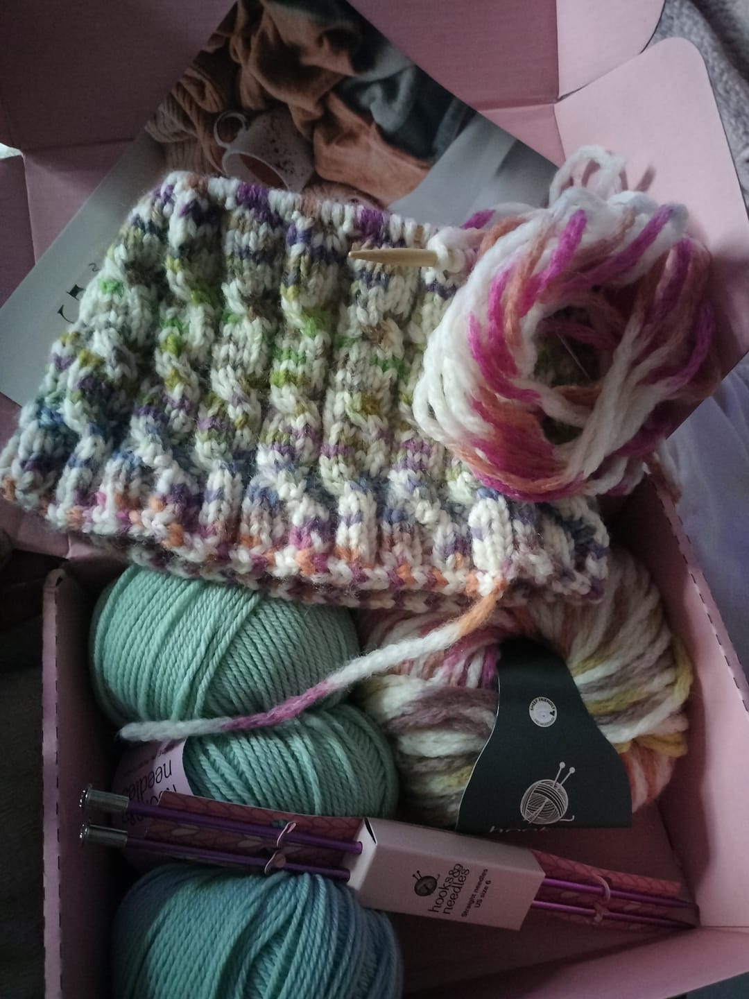 Customer photo review of Extra 2 Mystery Balls of Yarn