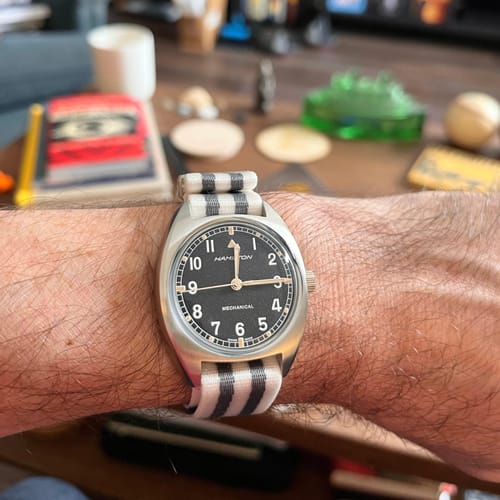 Customer photo review of White Bond Nylon Watch Strap