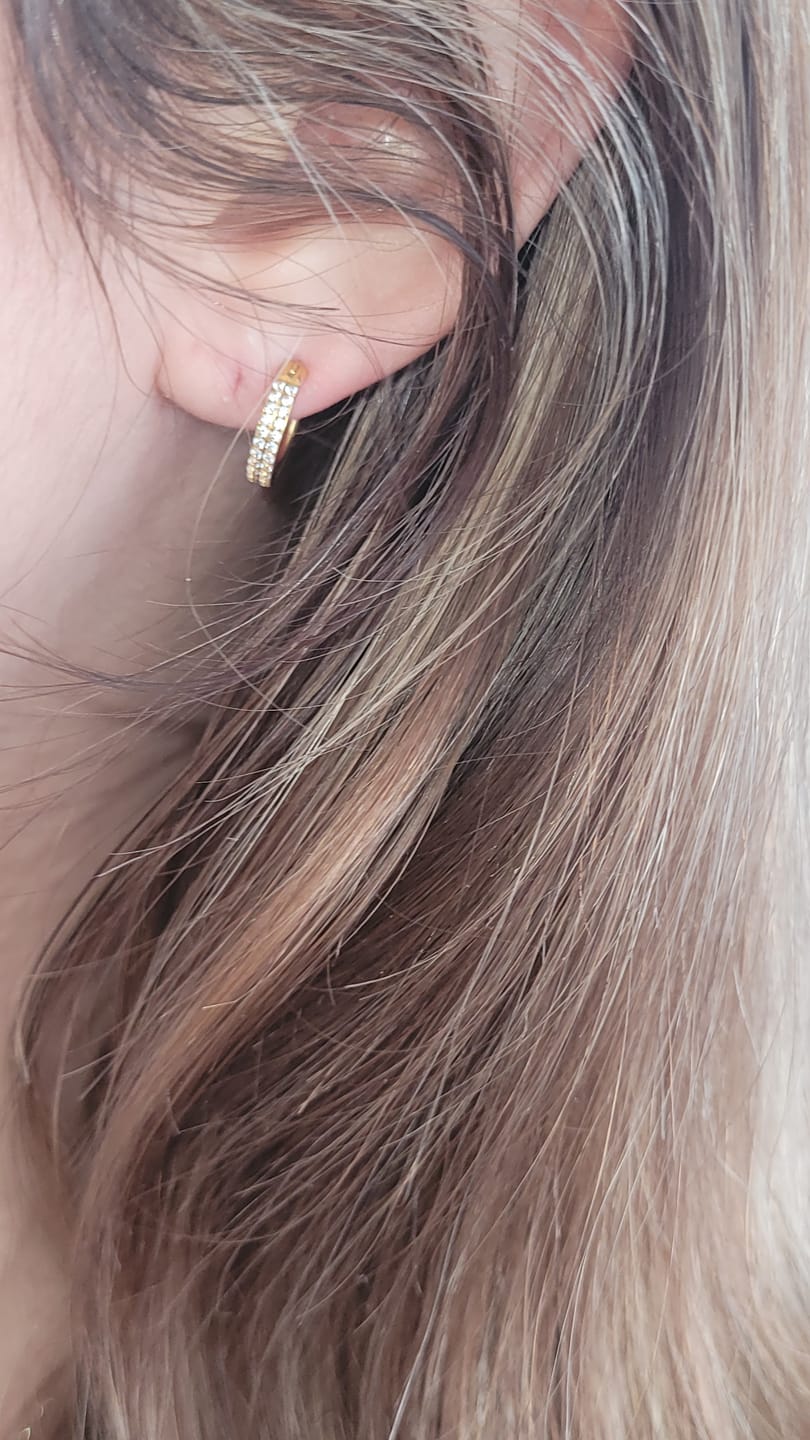 Customer photo review of Double Conch Piercing | Titan
