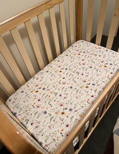 undefined review of Mini Cot Waterproof Sheet - Wildflower image 1 out of 2