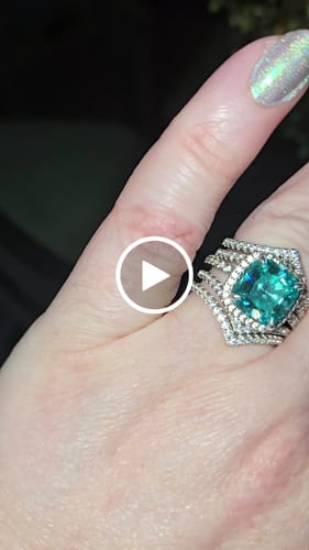 Customer video review of Wishbone CZ Eternity Ring in Sterling Silver