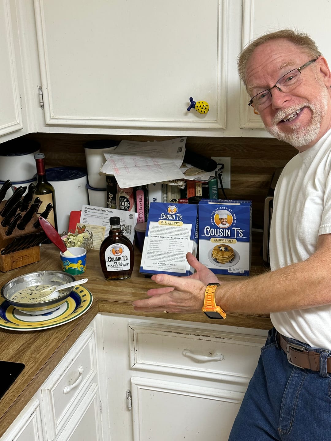 Customer photo review of Cousin T's Maple Syrup & 2 Pack Pancake Mix Bundle