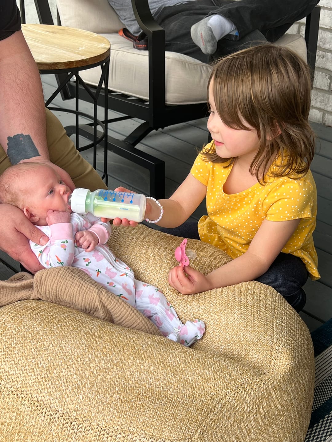 Customer photo review of Bunnies & Carrots Pink Zip Sleeper