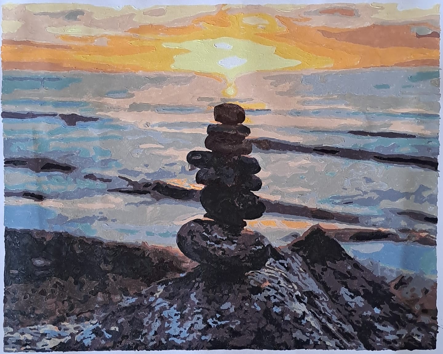 Customer photo review of Malen nach Zahlen - Ostsee - Steine