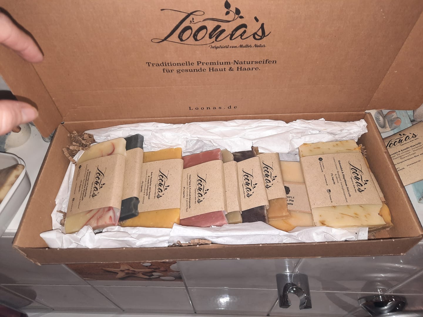 Customer photo review of Loona's SoapSampleBox mit Sisalsäckchen (Probiere alle Düfte)
