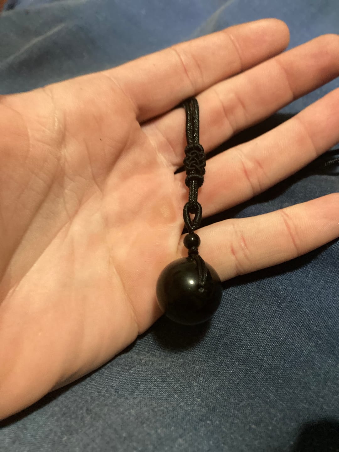 Customer photo review of Blue Sandstone Necklace
