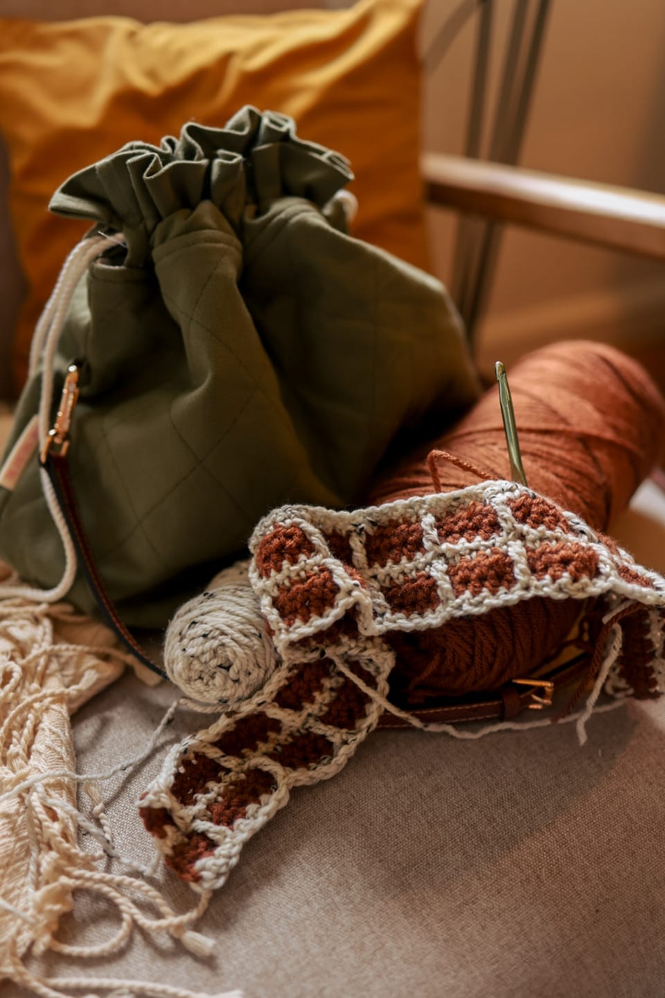 Customer photo review of Sage Green Large Project Bag
