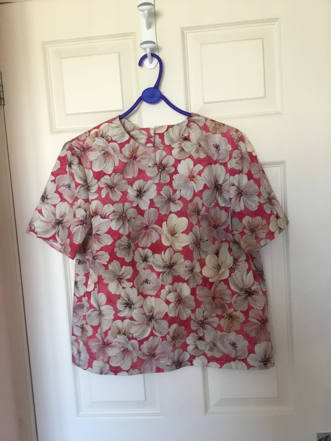 Customer photo review of Beige Flowers Cotton Sateen Fabric