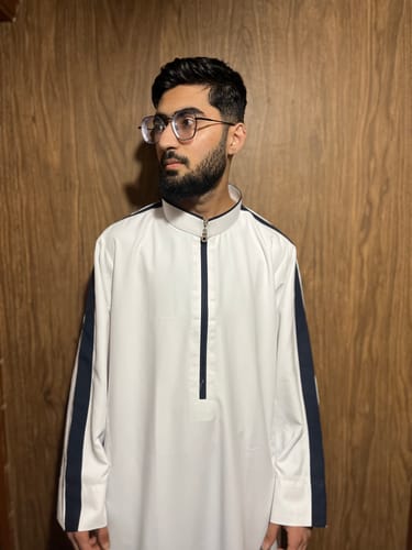 Customer photo review of White Designer Thobe