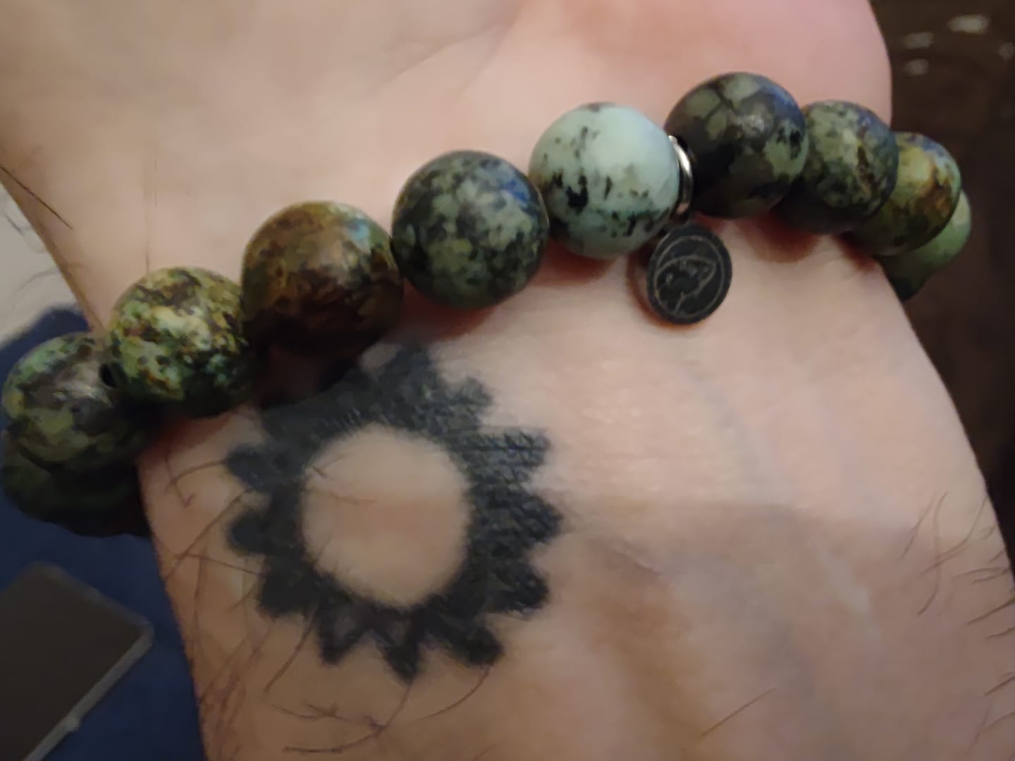 Customer photo review of African Turquoise Bracelet