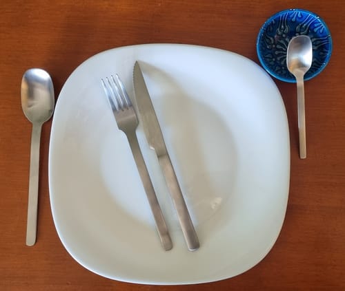 Customer photo review of Cubiertos Sakura Matt Stainless Steel X24 Pza