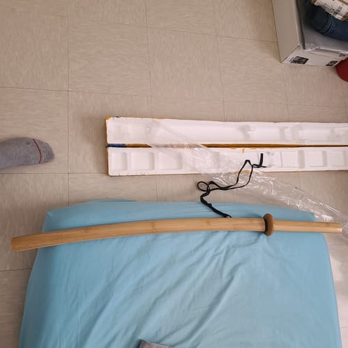 Customer photo review of wooden training katana