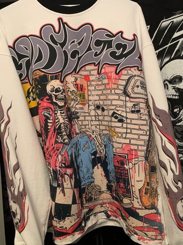 Customer photo review of Godspeed Stoner L/S Tee White/Black