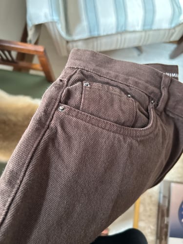 Luiza Alves Guerra Scarpelli R. review of Calça Jeans Wide Leg Buriti Marrom Escuro image 1 out of 1