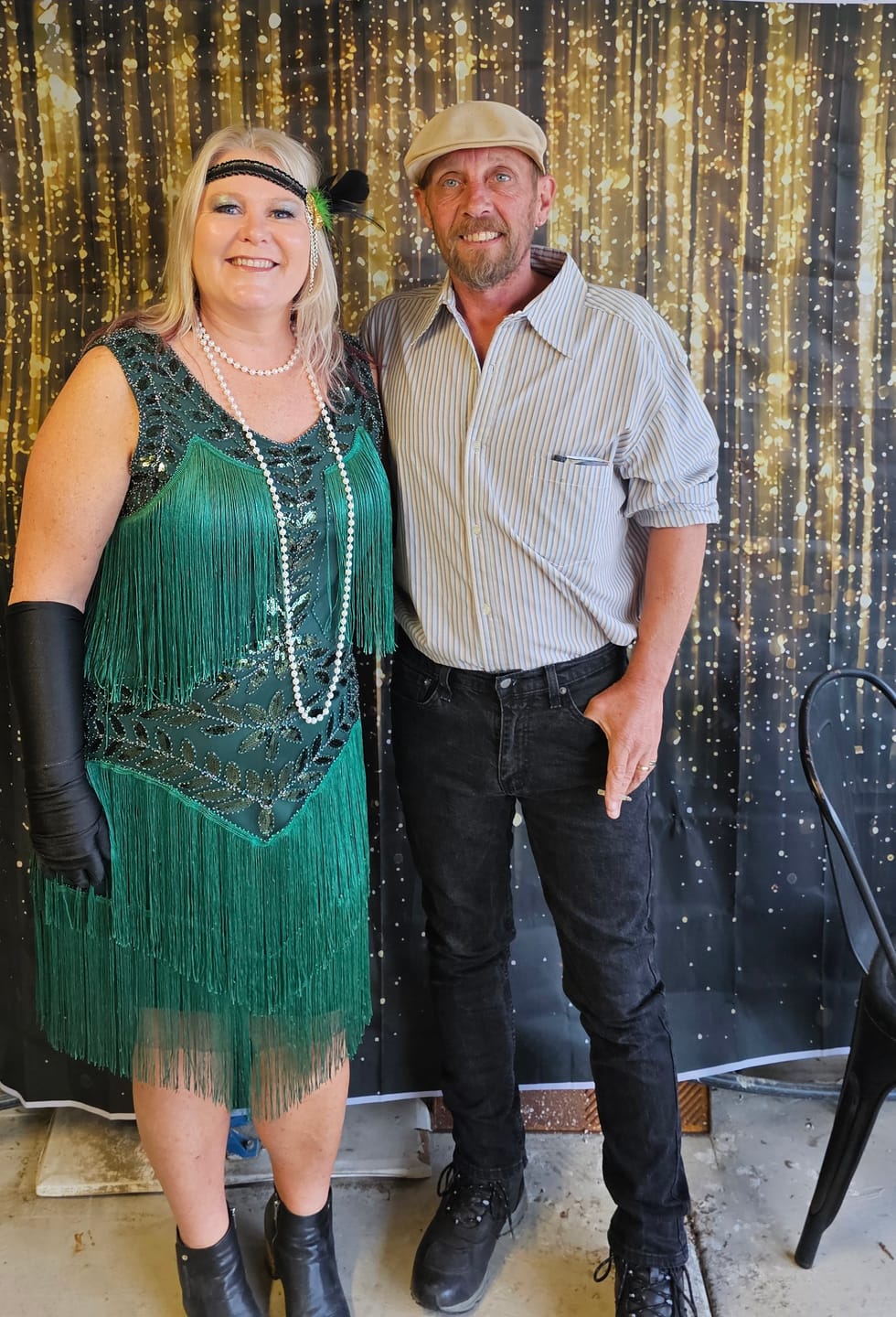 Customer photo review of Aletta Plus Size Flapper Dress - Green