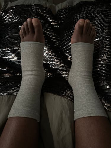 Customer photo review of Premium Anti-Fatigue Bamboo Footsleeves