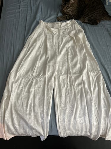 Customer photo review of Xiu Xian 休闲 Leisure New Chinese Style Song Dynasty Jacquard Wide Leg Trousers