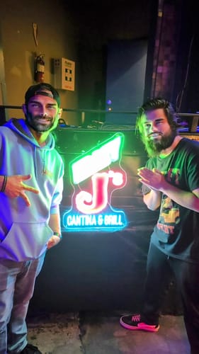 Customer photo review of KRAZY J's - Premium Neon Artwork