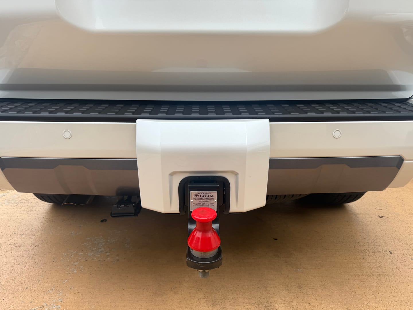 Customer photo review of Tow Bar Cover Cut Out Service for 250 Series Prados