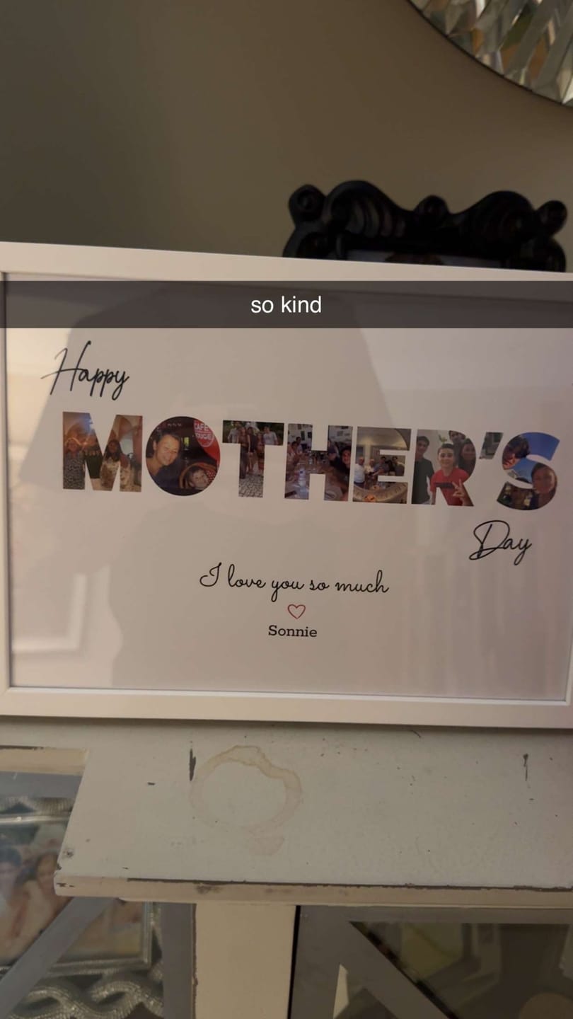 Customer photo review of Happy Mother's Day - Personalised Poster