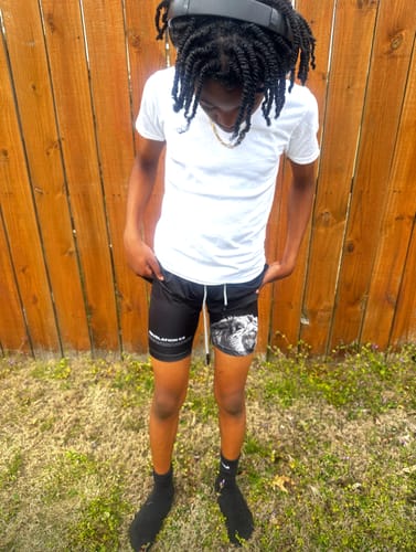 Customer photo review of Joshua 1:9 'Lion' Youth Performance Shorts