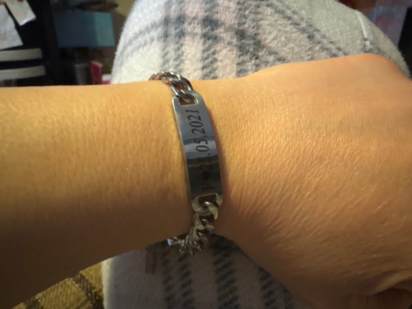Customer photo review of Coppia di Bracciali Amore Eterno Personalizzati con incisione