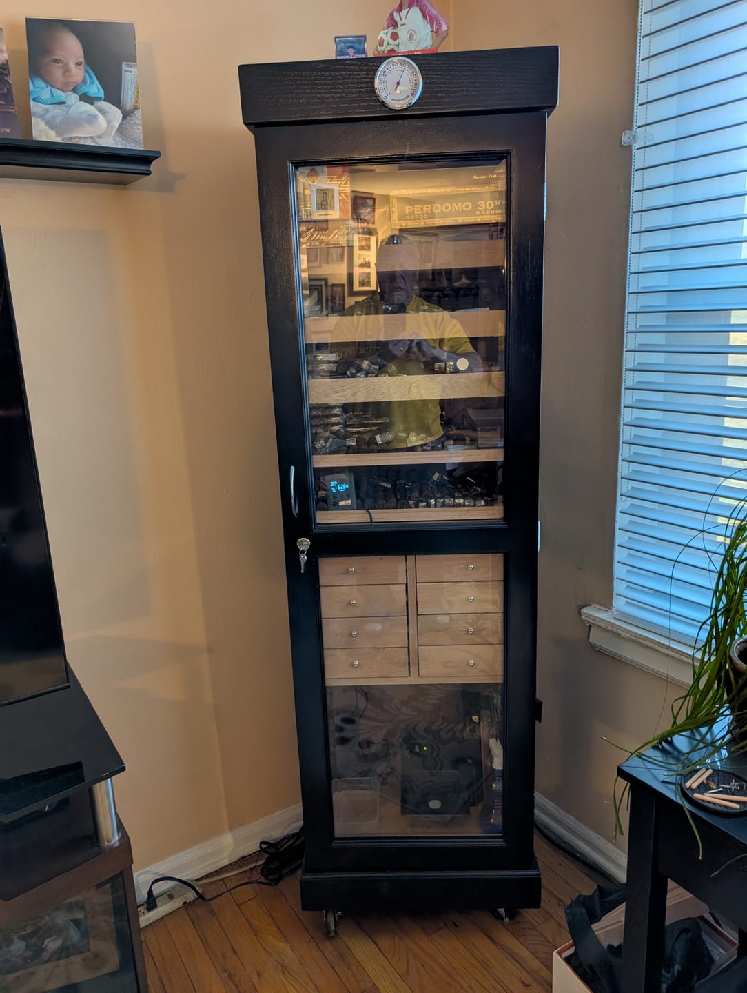 Customer photo review of Humidor Supreme Cigar Humidor Tower Cabinet | Holds 2000 Cigars