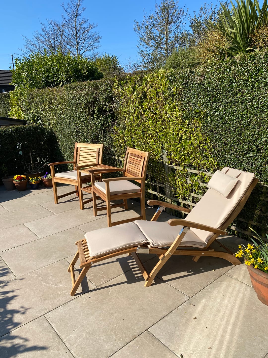 Customer photo review of Water-Resistant Outdoor Chair Seat Pad Garden Chair Cushions With Ties