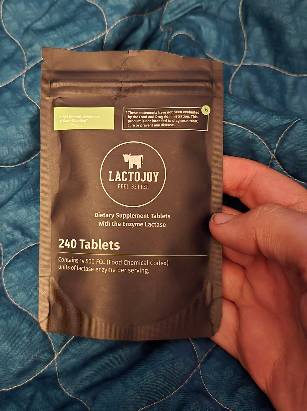 Customer photo review of LactoJoy Lactase Pills - 14.500 FCC - 240 pcs refill bag