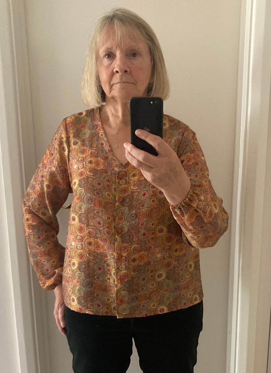 Customer photo review of Colourful Circles Bamboo Silkette Fabric