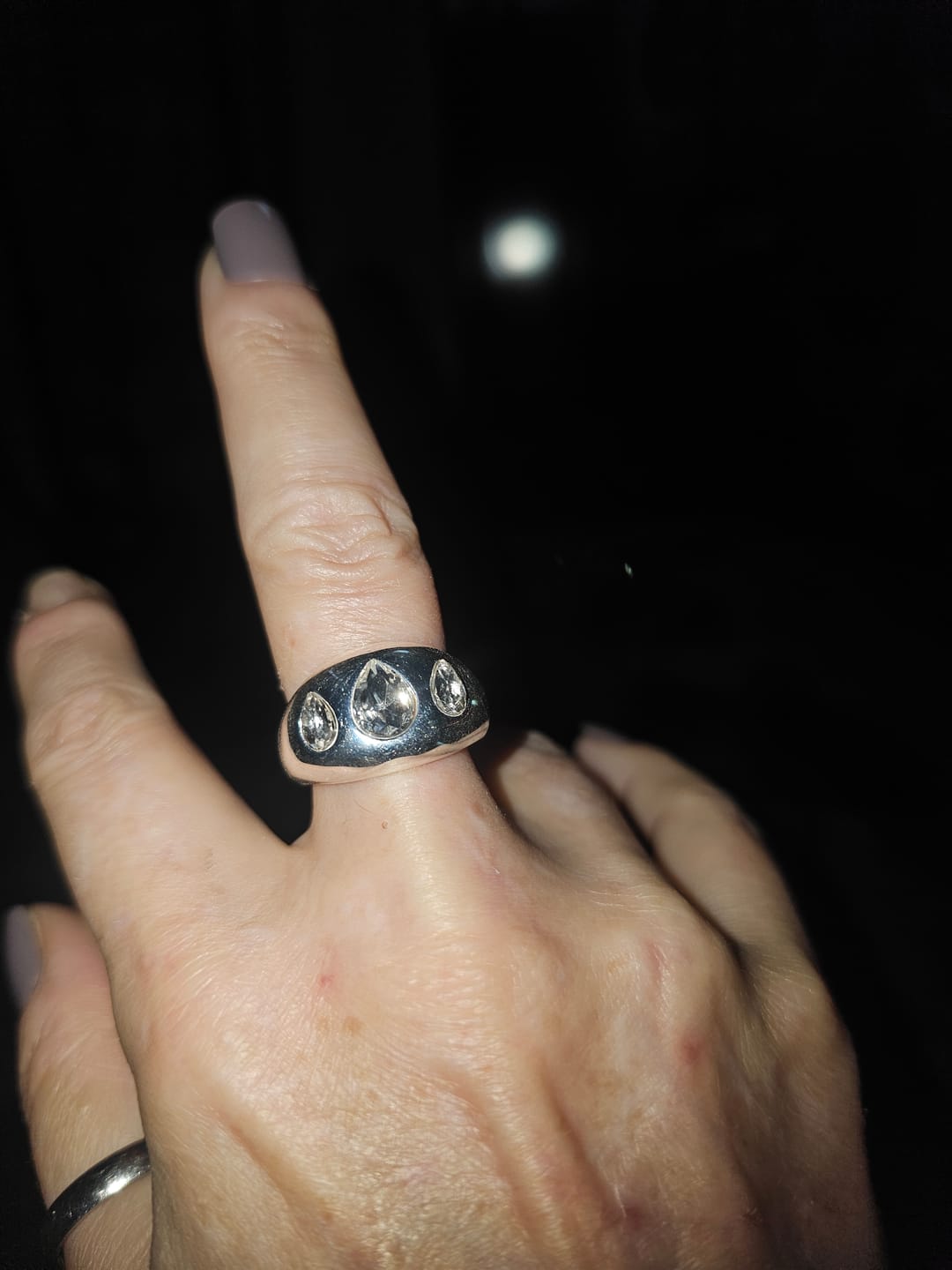 Customer photo review of Teardrops Dome Ring