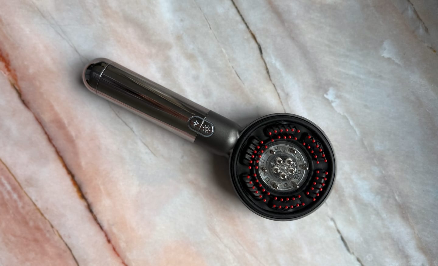 Customer photo review of 3-in-1 Premium Light Therapy and Oil Massage Brush