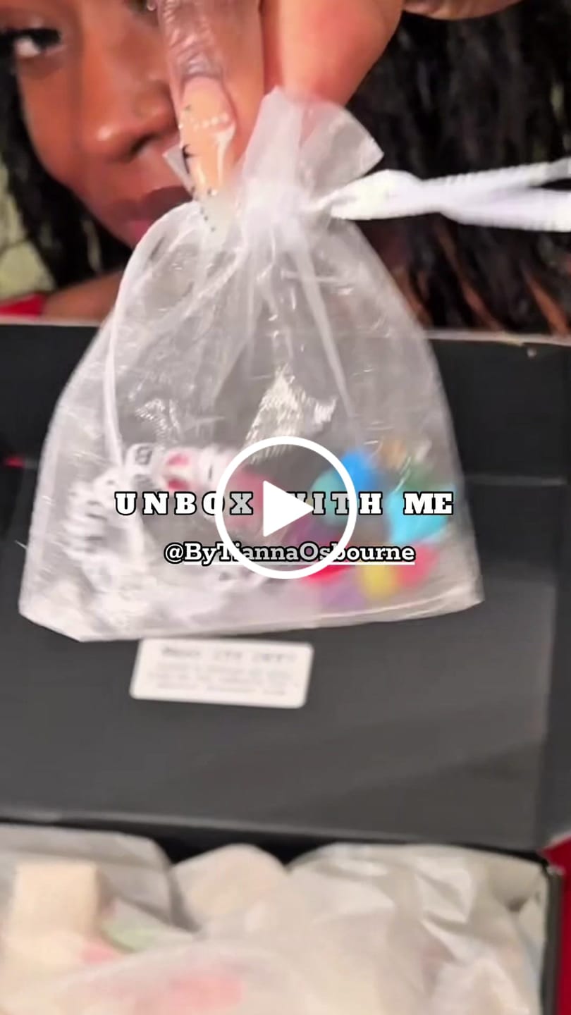 Customer video review of Script Denim Mini Skirt