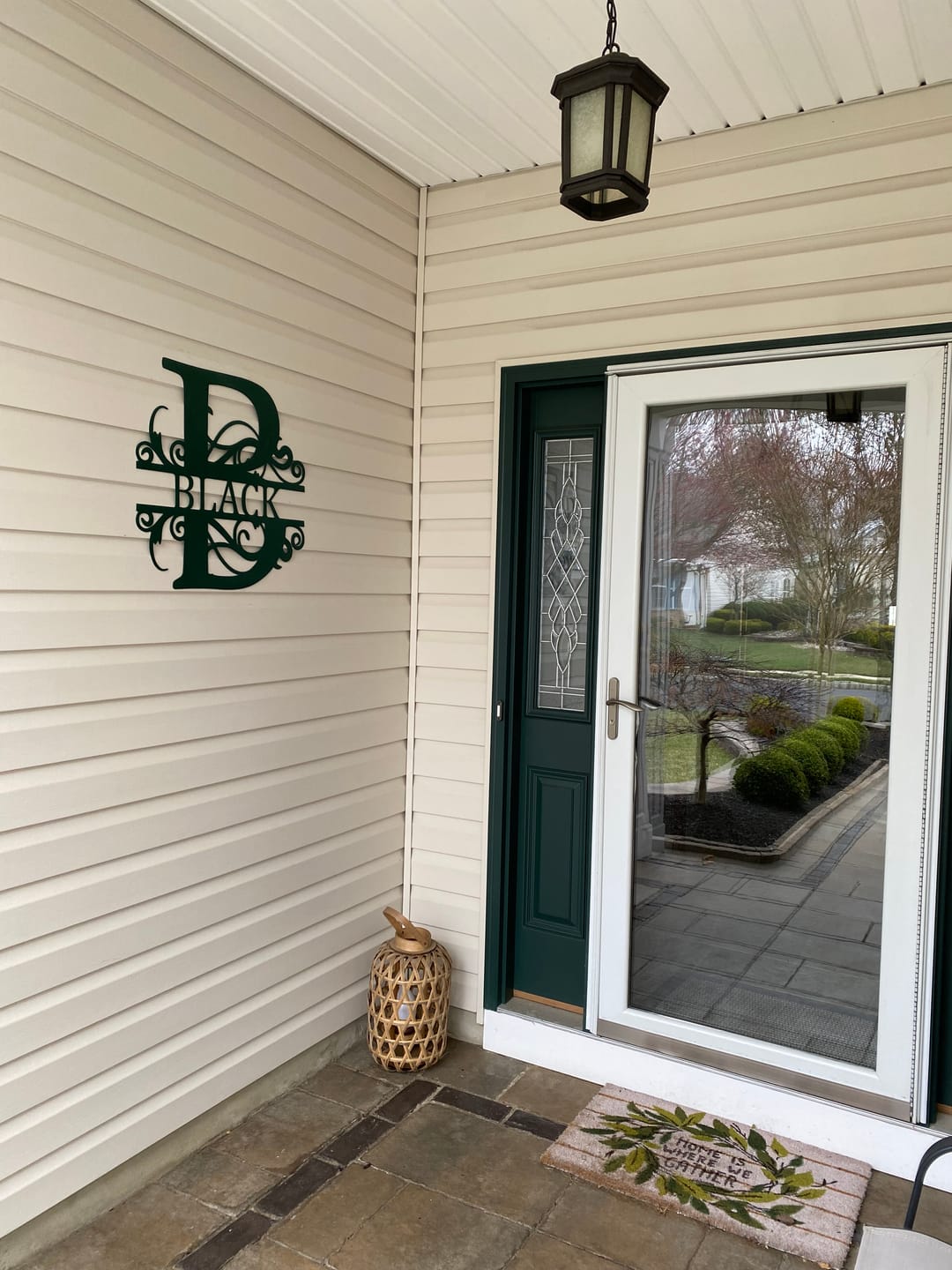 Customer photo review of Metal Split Letter Vine Monogram | Customizable Wall Art | Indoor Outdoor | Up to 46" | Over 20 Color Options