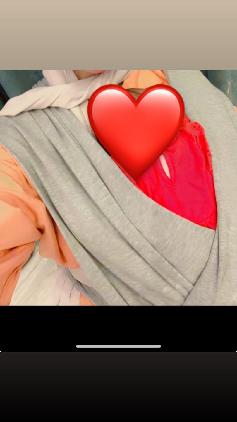 Customer photo review of Momcozy Baby Wrap Carrier