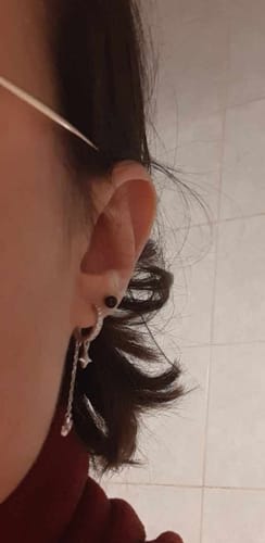 Customer photo review of Boucle d'oreille Persée