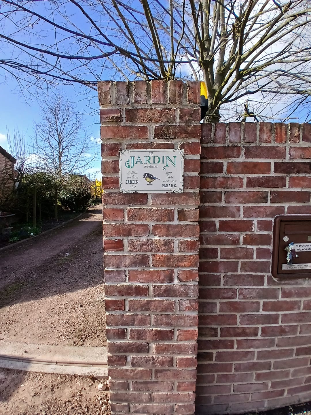 Customer photo review of Joie dans le jardin – Outdoor-Pancarte de porte