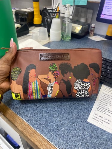 Customer photo review of Squad Espresso Brown Cosmetic Bag
