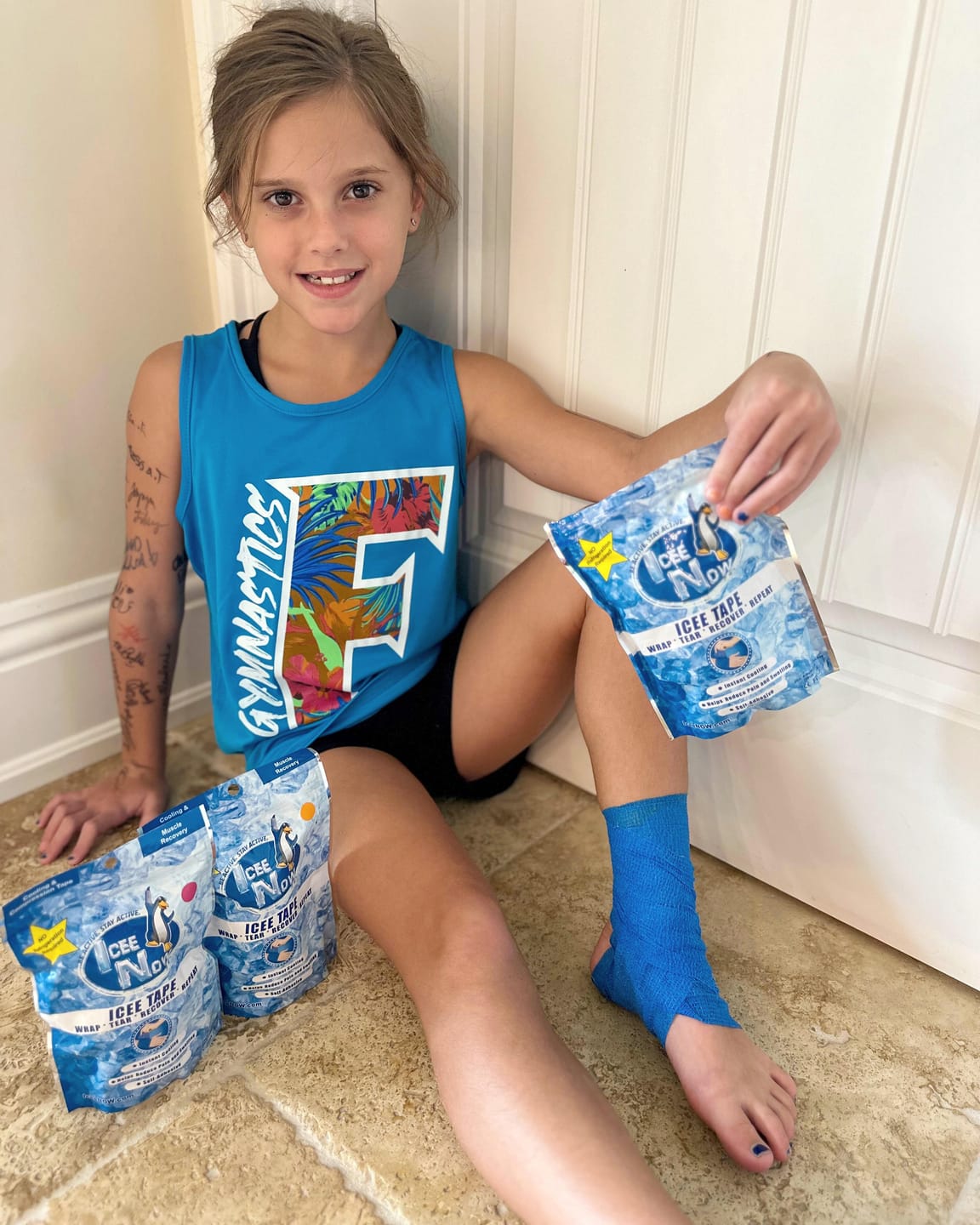 Customer photo review of Icee Tape - Cooling Athletic Tape